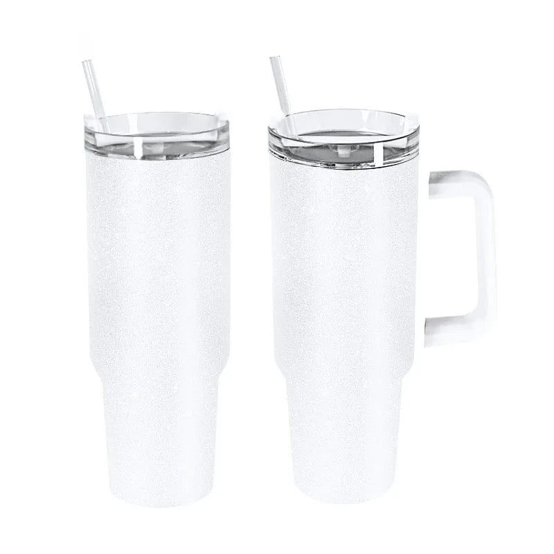 Custom Glitter 40 oz Sublimation Handle Cup