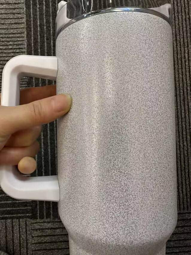 Custom Glitter 40 oz Sublimation Handle Cup