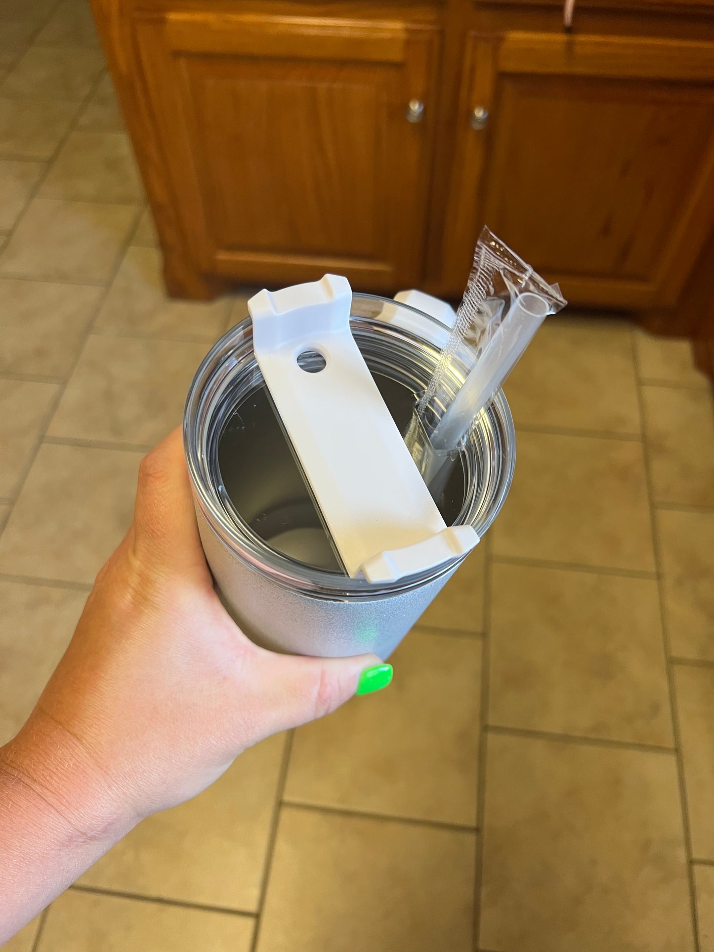 Custom Glitter 40 oz Sublimation Handle Cup